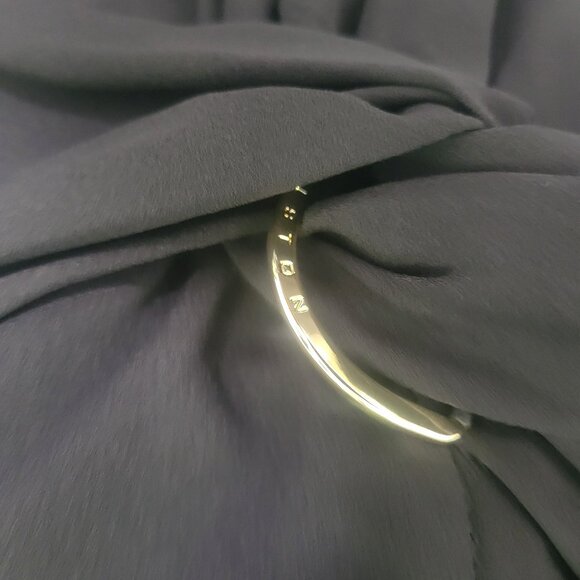 Halston NWT Sleek Black Formal Dress - Picture 4 of 11